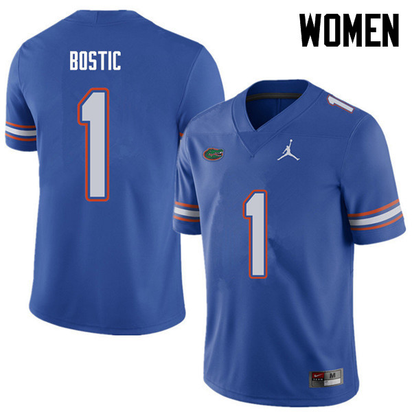 Jordan Brand Women #1 Jonathan Bostic Florida Gators College Football Jerseys Sale-Royal